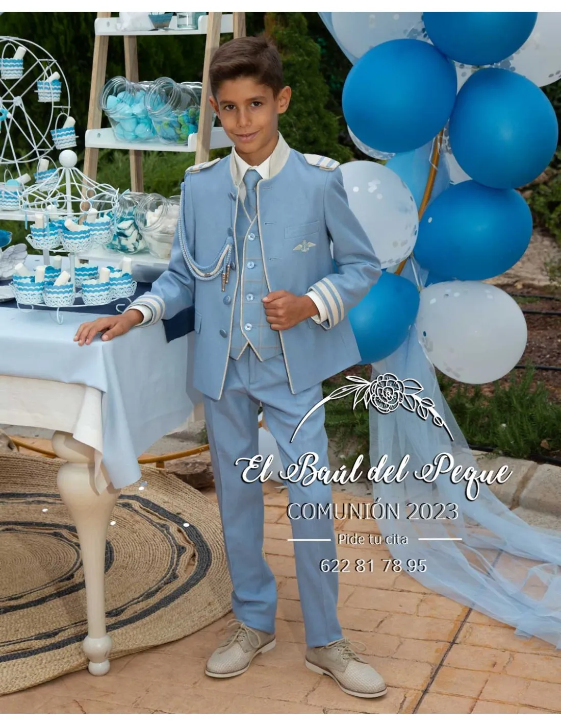 Almirante Comunión Niño Celeste Amalio Rubio Cuello Mao